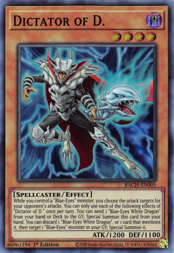 Dictator of D. - Super Rare - BACH-EN005 - Yu-Gi-Oh!