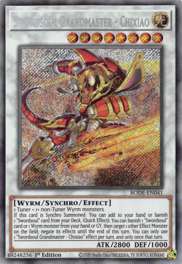 Swordsoul Grandmaster - Chixiao - Secret Rare - BODE-EN041 - Yu-Gi-Oh!