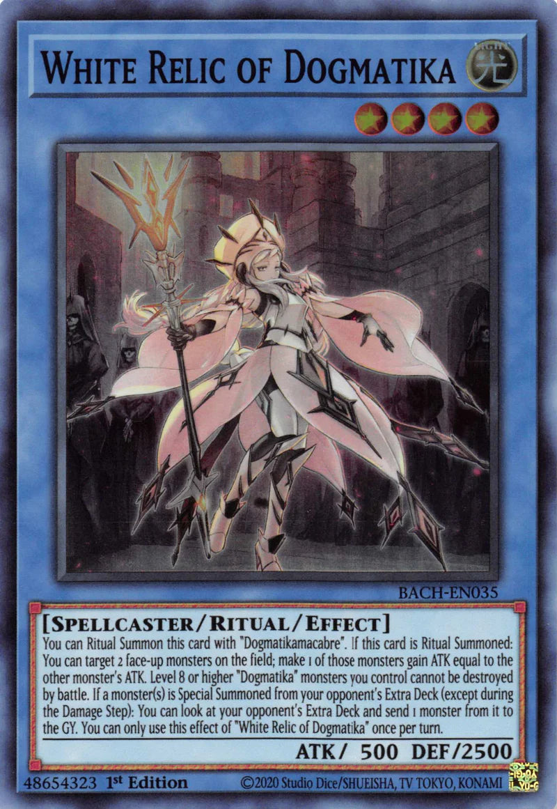 White Relic of Dogmatika - Super Rare - BACH-EN035 - Yu-Gi-Oh!
