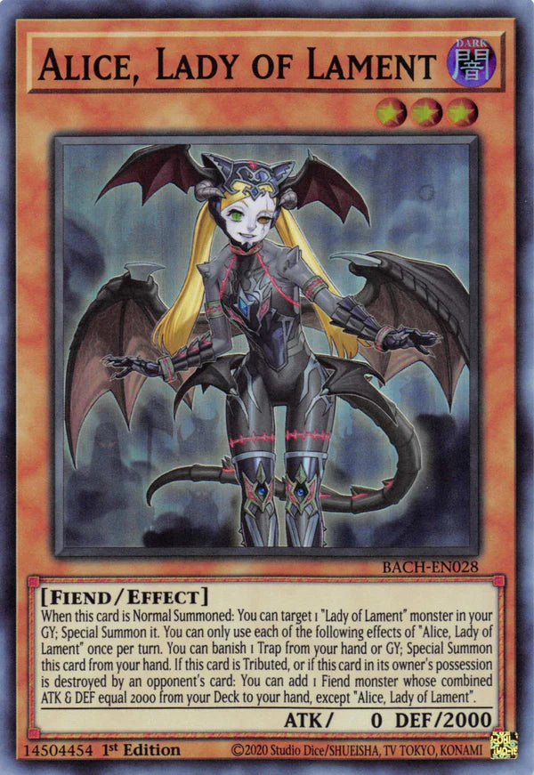 Alice, Lady of Lament - Super Rare - BACH-EN028 - Yu-Gi-Oh!