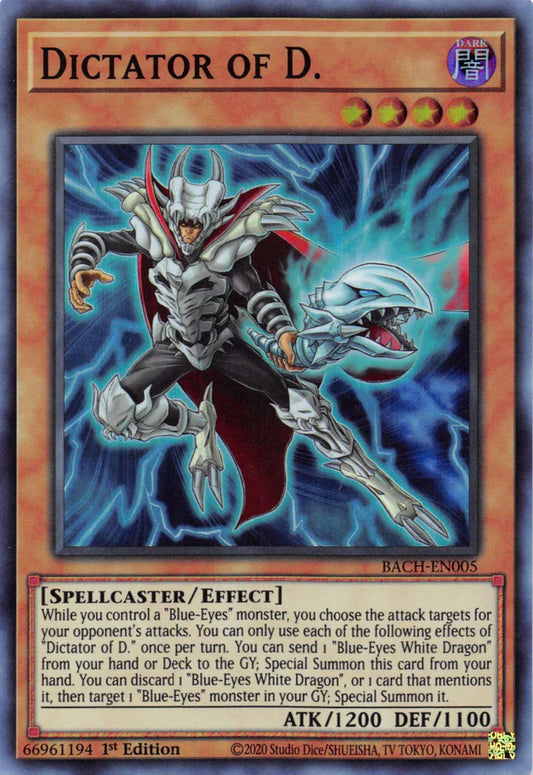 Dictator of D. - Super Rare - BACH-EN005 - Yu-Gi-Oh!