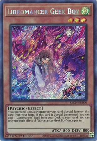 Libromancer Geek Boy - Secret Rare - BACH-EN000 - Yu-Gi-Oh!