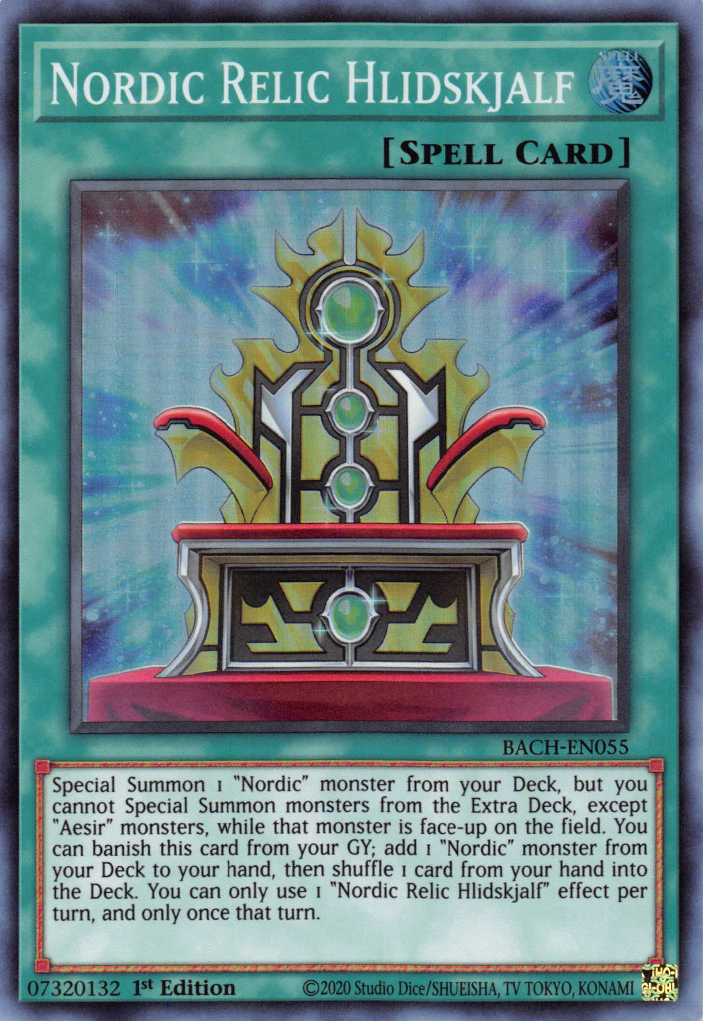 Nordic Relic Hlidskjalf - Super Rare - BACH-EN055 - Yu-Gi-Oh!