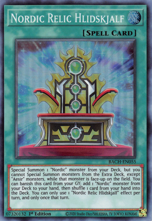 Nordic Relic Hlidskjalf - Super Rare - BACH-EN055 - Yu-Gi-Oh!