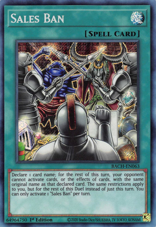 Sales Ban - Secret Rare - BACH-EN063 - Yu-Gi-Oh!