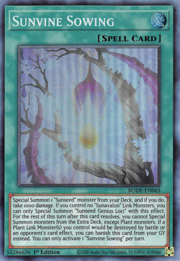 Sunvine Sowing - Super Rare - BODE-EN065 - Yu-Gi-Oh!