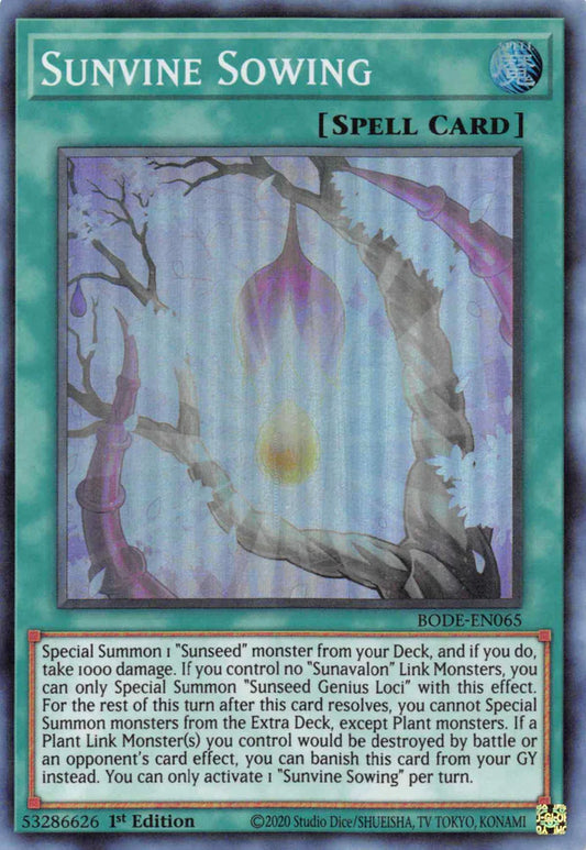 Sunvine Sowing - Super Rare - BODE-EN065 - Yu-Gi-Oh!