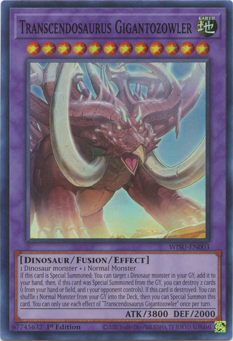 Transcendosaurus Gigantozowler - Super Rare - WISU-EN003 - Yu-Gi-Oh!
